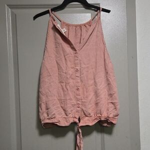 Anthropologie Dusty Rose Button-Down Blouse